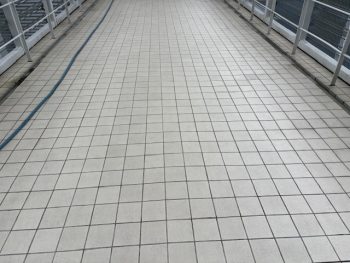 オフィス外廊下床の洗浄清掃